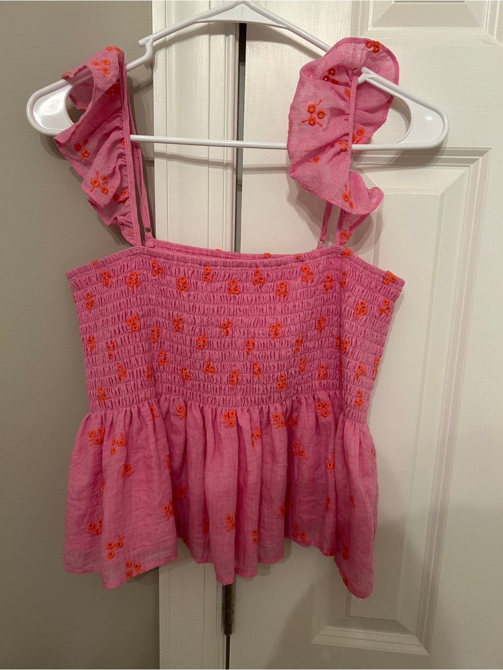 Altard State Pink and Orange Embroidered Top